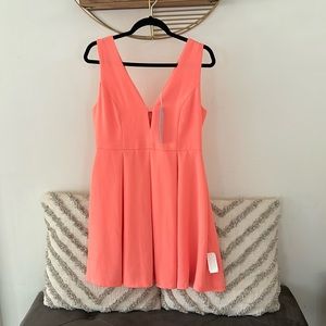 Brand new She and Sky- coral midi dress NWT-Large